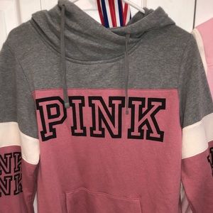 Pink high neck hoodie women’s small